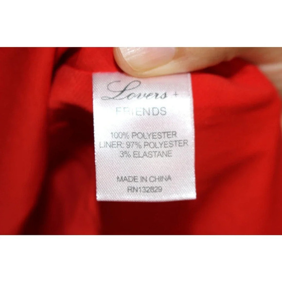 Lovers + Friends Cassidy Floral red mini dress size L - Picture 7 of 9